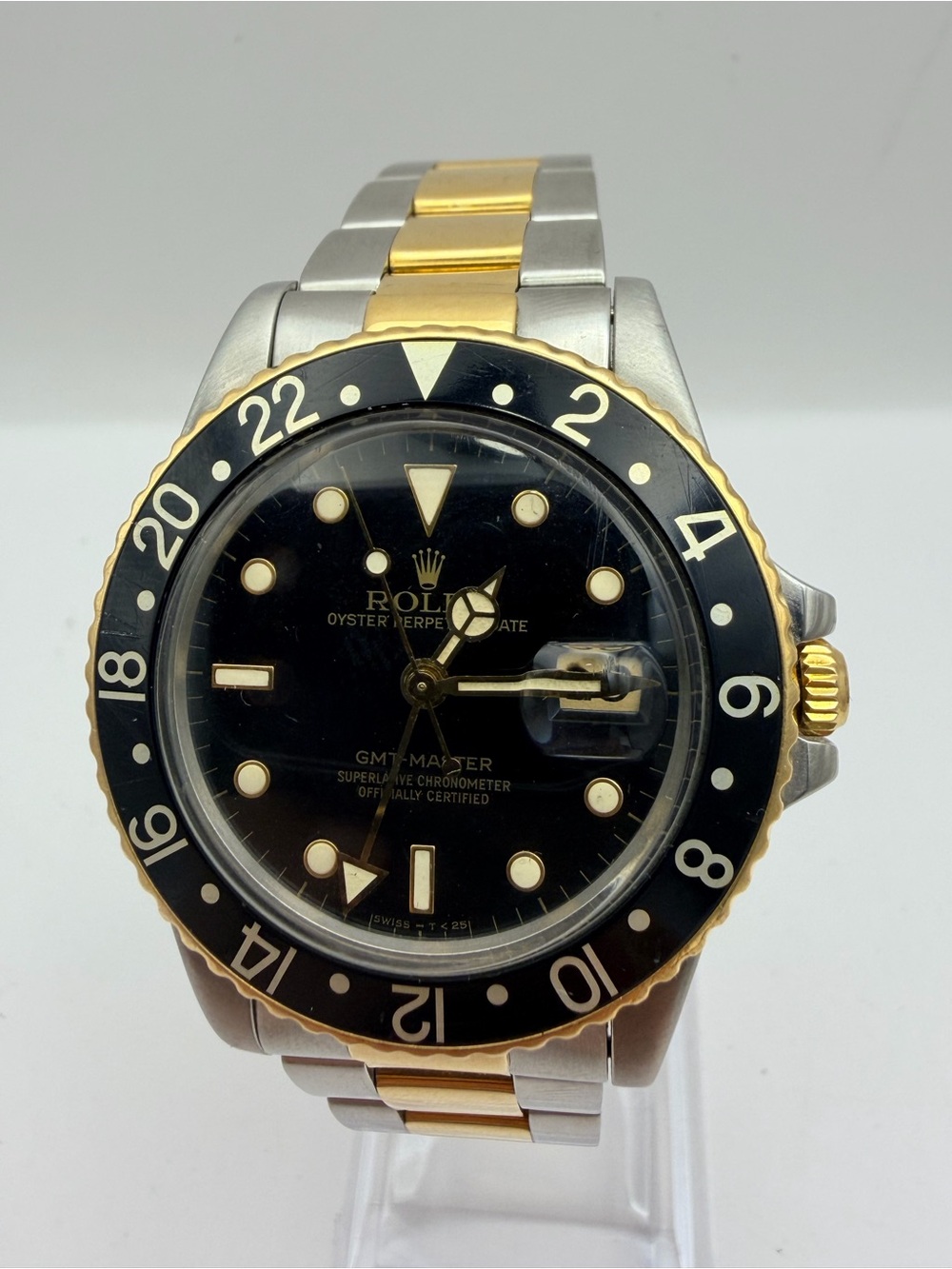 Rolex Two-Tone Black Dial GMT Watch
